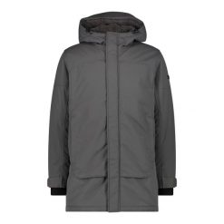 Parka męska turystyczne CMP 34K0877. Szare parki męskie CMP, m, bez wzorów, z poliesteru. Za 451.20 zł.