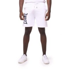 Bluza z bawełna z sznurek regulacyjny na co dzień. Białe bluzy bez kaptura męskie LEONE 1947 APPAREL, z bawełny, na fitness i siłownię. Za 96.83 zł.