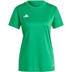 Koszulka damska adidas Tabela 23 Jersey. Fioletowe bluzki damskie Adidas, xl, bez wzorów, z jersey, sportowe, bez kołnierzyka, bez ramiączek. Za 65.00 zł.