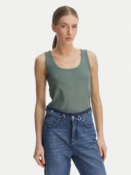 Marella Top Orata 2613941015 Zielony Slim Fit. Zielone topy damskie Marella, l, bez wzorów, z wiskozy, bez ramiączek. Za 414.99 zł.