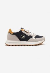 Niebieskie Buty Sportowe z Przeszyciami i Ozdobną Naszywką Palianea. Niebieskie buty sportowe na co dzień męskie Born2be, z jeansu, bez zapięcia. Za 84.99 zł.