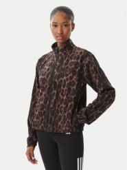 Adidas Bluza Workout Essentials Leopard Woven KD7612 Brązowy Regular Fit. Brązowe bluzy bez kaptura damskie Adidas, xs, bez wzorów, z syntetyku, bez ramiączek, bez kaptura. Za 259.99 zł.