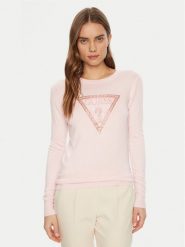 Guess Bluzka W5RR39 Z2NQ2 Różowy Regular Fit. Czerwone bluzki damskie Guess, s, z aplikacjami, z wiskozy, bez ramiączek. Za 229.99 zł.