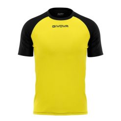 Koszulka piłkarska dla dorosłych Givova Capo MC. Czarne t-shirty sportowe męskie Givova, xl, bez ramiączek, do piłki nożnej. Za 64.35 zł.