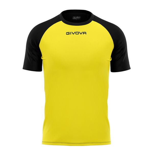 Koszulka piłkarska dla dorosłych Givova Capo MC. Czarne t-shirty sportowe męskie Givova, xl, bez ramiączek, do piłki nożnej. Za 64.35 zł.