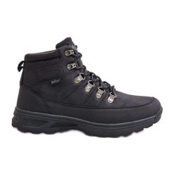 Ocieplane Buty Trekkingowe Męskie Lee Cooper LCJ-24-03-3034M Czarne. Czarne buty trekkingowe męskie z polaru, bez zapięcia, trekkingowe. Za 299.42 zł.
