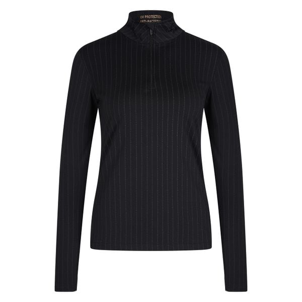 Damska koszulka do jazdy konnej Euro-Star Sole. Czarne t-shirty damskie EURO-STAR, bez wzorów, bez kołnierzyka. Za 297.50 zł.