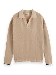 Scotch & Soda Sweter w kolorze beżowym rozmiar: L. Brązowe swetry męskie Scotch & Soda, l, bez wzorów, z bawełny, bez kołnierzyka. Za 193.24 zł.