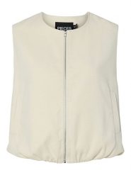 Pieces Kamizelka "Faleah" w kolorze kremowym rozmiar: XL. Brązowe kamizelki damskie Pieces, xl. Za 145.26 zł.