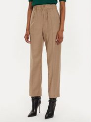 Weekend Max Mara Spodnie materiałowe Hateley 2425136052 Beżowy Regular Fit. Brązowe spodnie materiałowe damskie Weekend Max Mara, bez wzorów, z materiału. Za 829.99 zł.