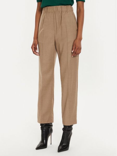 Weekend Max Mara Spodnie materiałowe Hateley 2425136052 Beżowy Regular Fit. Brązowe spodnie materiałowe damskie Weekend Max Mara, bez wzorów, z materiału. Za 559.99 zł.