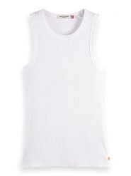 Scotch & Soda Top w kolorze białym rozmiar: XL. Białe topy sportowe damskie Scotch & Soda, xl, bez wzorów, z bawełny, bez ramiączek. Za 61.60 zł.
