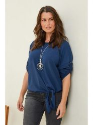 Curvy Lady Bluzka w kolorze granatowym rozmiar: 48/50. Niebieskie bluzki damskie Curvy Lady, bez wzorów, klasyczne, bez kołnierzyka, bez ramiączek. Za 65.99 zł.