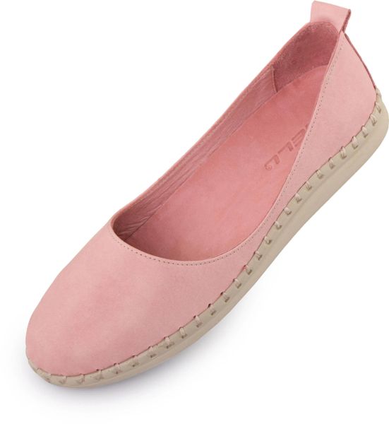 Baleriny damskie skórzane Nell Aurora Pink. Brązowe baleriny damskie ENELL, bez wzorów, ze skóry, bez obcasa. Za 350.99 zł.