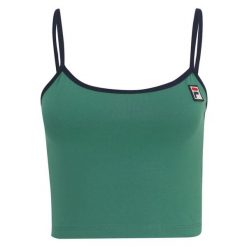 Damski crop top Fila Lissey. Zielone topy damskie Fila, bez wzorów, bez kołnierzyka. Za 128.00 zł.