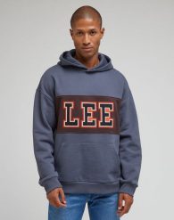 LEE SEASONAL HOODIE MĘSKA BLUZA Z KAPTUREM NIEROZPINANA DUSTY NAVY LM07RHA72. Niebieskie bluzy z kapturem męskie Lee, m. Za 149.99 zł.