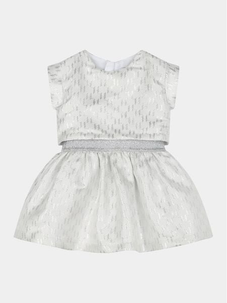 Karl Lagerfeld Kids Sukienka codzienna Z30121 S Écru Regular Fit. Sukienki dziewczęce Karl Lagerfeld Kids, bez wzorów, z syntetyku, bez ramiączek. Za 399.99 zł.