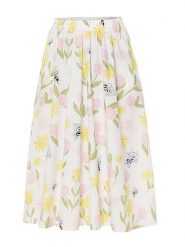 TATUUM Spódnica "Tekla" w kolorze kremowym ze wzorem rozmiar: L. Brązowe spódniczki damskie Tatuum, l, bez wzorów, midi. Za 185.45 zł.