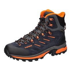 Buty trekkingowe męskie Lowa Randir Mid Gtx. Niebieskie buty trekkingowe męskie Lowa, z materiału, za kostkę, bez zapięcia. Za 1,266.00 zł.