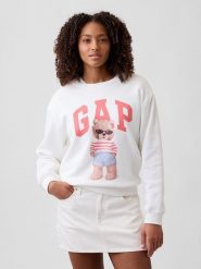 GAP Bluza w kolorze białym rozmiar: L. Białe bluzy bez kaptura damskie GAP, l. Za 106.38 zł.