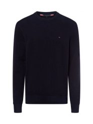 Tommy Hilfiger sweter Mężczyźni Bawełna niebieski, M. Niebieskie swetry męskie Tommy Hilfiger, m, bez wzorów, z bawełny, bez kołnierzyka. Za 409.95 zł.