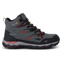 Buty trekkingowe męskie Holcombe 3 wysokie. Niebieskie buty trekkingowe męskie Regatta, bez zapięcia. W wyprzedaży za 269.99 zł.
