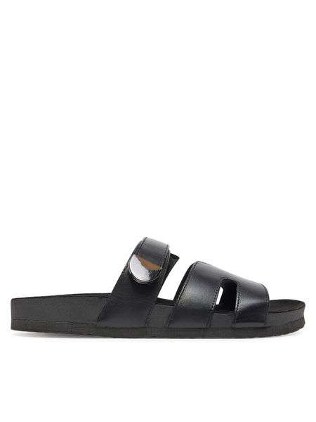 Lasocki Klapki CEO-GRD-22010-02 Czarny. Czarne klapki damskie Lasocki, bez wzorów, ze skóry, bez obcasa. Za 139.99 zł.