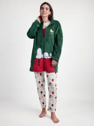 Peanuts Kurtka polarowa "Peanuts" w kolorze zielonym rozmiar: XL. Zielone kurtki damskie Peanuts, xl, bez wzorów, z polaru, bez kaptura. Za 134.85 zł.