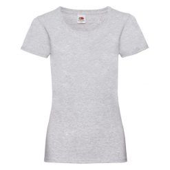 Koszulka Damska Valueweight Heather T-shirt. Szare bluzki damskie Fruit of the Loom, s, bez wzorów, sportowe, bez kołnierzyka, bez ramiączek. Za 39.99 zł.