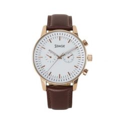 Zegarek Zemge Zegarek męski z kolekcji CLASSIC Brązowy/Rose Gold ZC1007 uniwersalny. Brązowe zegarki męskie ZEMGE. Za 332.10 zł.