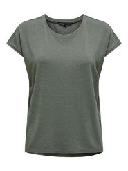 ONLY Koszulka w kolorze khaki rozmiar: M. Brązowe t-shirty damskie Only, m, bez wzorów, bez kołnierzyka. Za 69.91 zł.