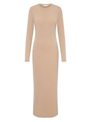 LeGer Sukienka "Cybil" w kolorze beżowym rozmiar: 42. Brązowe sukienki damskie LeGer, bez wzorów, bez kołnierzyka, bez ramiączek, maxi. Za 121.99 zł.