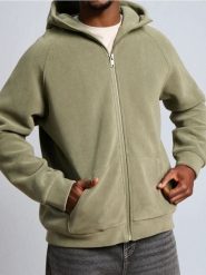 Bluza rozpinana z kapturem - zielony. Zielone bluzy z kapturem męskie Sinsay, l. Za 99.99 zł.