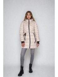 CANADA weather gear Płaszcz zimowy w kolorze kremowym rozmiar: L. Brązowe płaszcze damskie CANADA weather gear, na zimę, l, bez wzorów, z puchu. Za 345.36 zł.