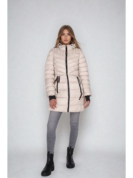 CANADA weather gear Płaszcz zimowy w kolorze kremowym rozmiar: S. Brązowe płaszcze damskie CANADA weather gear, na zimę, s, bez wzorów, z puchu. Za 380.34 zł.