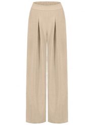 Sublevel Spodnie w kolorze beżowym rozmiar: M/L. Brązowe spodnie materiałowe damskie Sublevel, bez wzorów, z materiału. Za 113.99 zł.