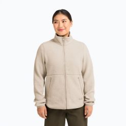 Bluza polarowa damska Jack Wolfskin Lite Curl Full Zip. Brązowe bluzy bez kaptura damskie Jack Wolfskin, s, z materiału. Za 399.99 zł.