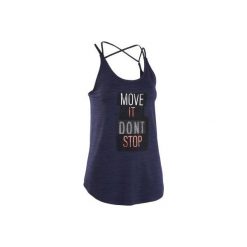 Top do tańca damski. Topy sportowe damskie DOMYOS, bez wzorów, z elastanu, bez ramiączek. Za 49.99 zł.