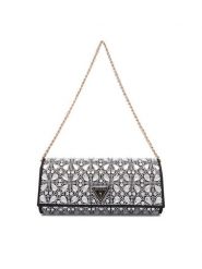 Guess Torebka Elsie Mini HWSC96 50710 Srebrny. Szare torebki klasyczne damskie Guess, z aplikacjami, z materiału, bez dodatków. Za 719.99 zł.