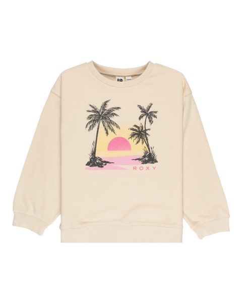 Bluza z okrągłym dekoltem dla Dziewczynki MORNING Beżowy. Brązowe bluzy bez kaptura damskie Roxy, m, z bawełny. Za 173.90 zł.