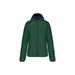 Damska lekka kurtka z kapturem Kariban. Zielone kurtki damskie KARIBAN, bez wzorów, z puchu, z kapturem. W wyprzedaży za 304.00 zł.