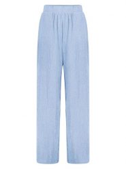 Sublevel Spodnie w kolorze błękitnym rozmiar: XL. Niebieskie spodnie materiałowe damskie Sublevel, bez wzorów, z materiału. Za 88.43 zł.