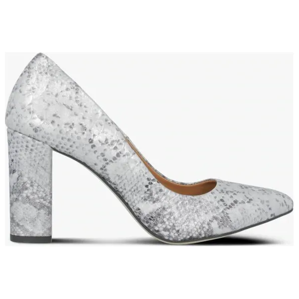 Symbiosis Czółenka Sneaky buty damskie, srebrny, rozmiar 10. Szare czółenka damskie Symbiosis, bez wzorów, ze skóry, bez obcasa, na obcasie. W wyprzedaży za 339.99 zł.