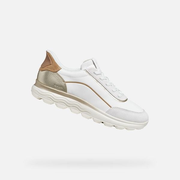 Buty GEOX D SPHERICA PLUS Biały. Białe obuwie do biegania damskie Geox. Za 451.99 zł.