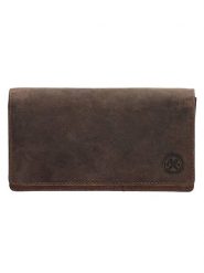 HIDE & STITCHES Skórzany portfel w kolorze brązowym - 15,3 x 9 x 3 cm rozmiar: onesize. Brązowe portfele damskie HIDE & STITCHES, bez wzorów, z materiału. Za 101.45 zł.