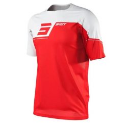 Koszulka rowerowa MTB z krótkim rękawem dla dorosłych Shot Revolt. Białe t-shirty sportowe męskie SHOT RACE GEAR, z materiału, bez ramiączek, rowerowe. Za 128.00 zł.