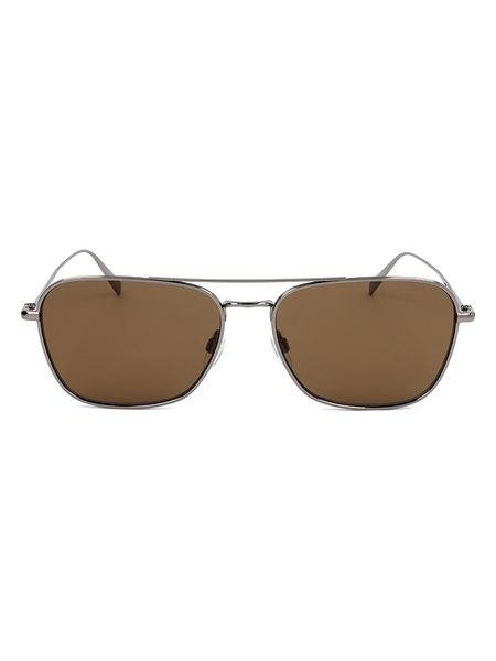 Levi's Męskie okulary przeciwsłoneczne w kolorze srebrno-brązowym rozmiar: 59. Brązowe okulary przeciwsłoneczne męskie Levi's, z tworzywa sztucznego. Za 139.95 zł.