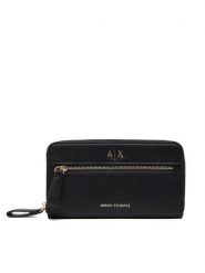 Armani Exchange Portfel XW002124 AF17117 UC001 Czarny. Czarne portfele damskie Armani Exchange, bez wzorów, ze skóry. Za 429.99 zł.