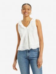 Levi's Top w kolorze białym rozmiar: S. Białe topy damskie Levi's, s, bez wzorów, z bawełny, bez kołnierzyka. Za 132.05 zł.
