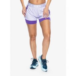 Spodenki treningowe damskie Under Armour Play Up 2-in-1 Shorts. Fioletowe spodenki sportowe damskie Under Armour, bez wzorów, sportowe. Za 119.99 zł.